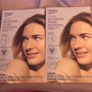 Lot of 2 Beauty360 Extreme Pore Refining Gel Face Mask & Cream Set